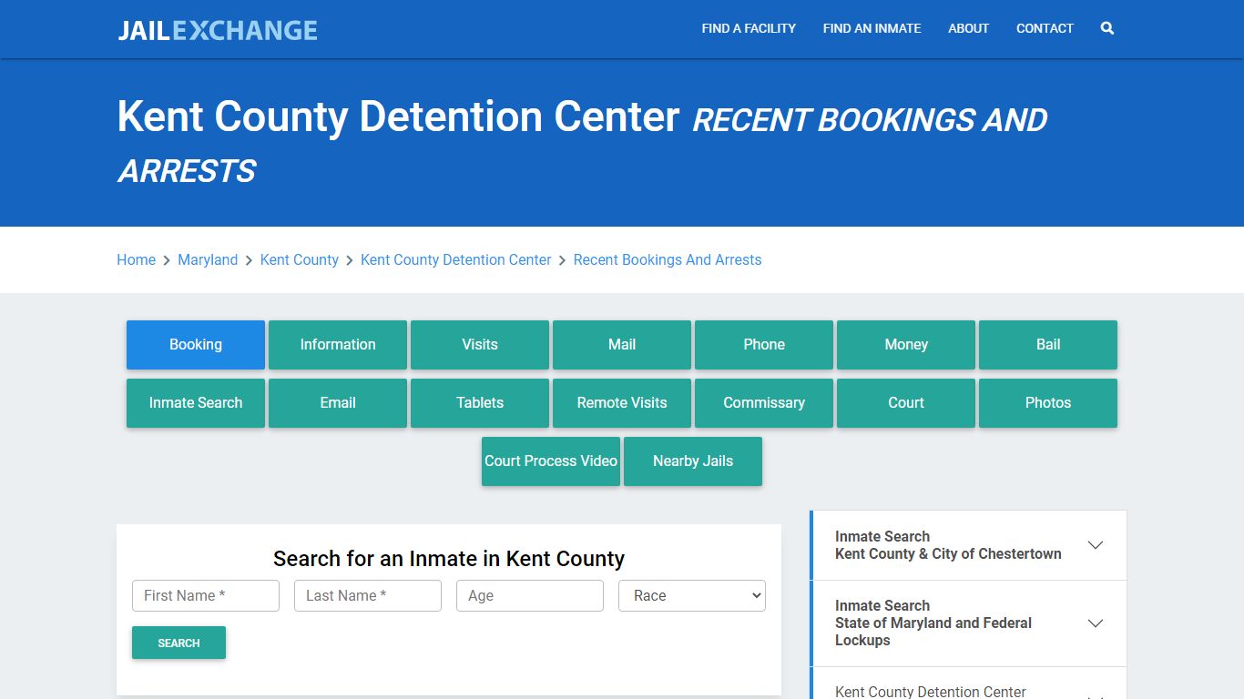 Kent County Detention Center MD Recent Arrests and Bookings - Jail Exchange